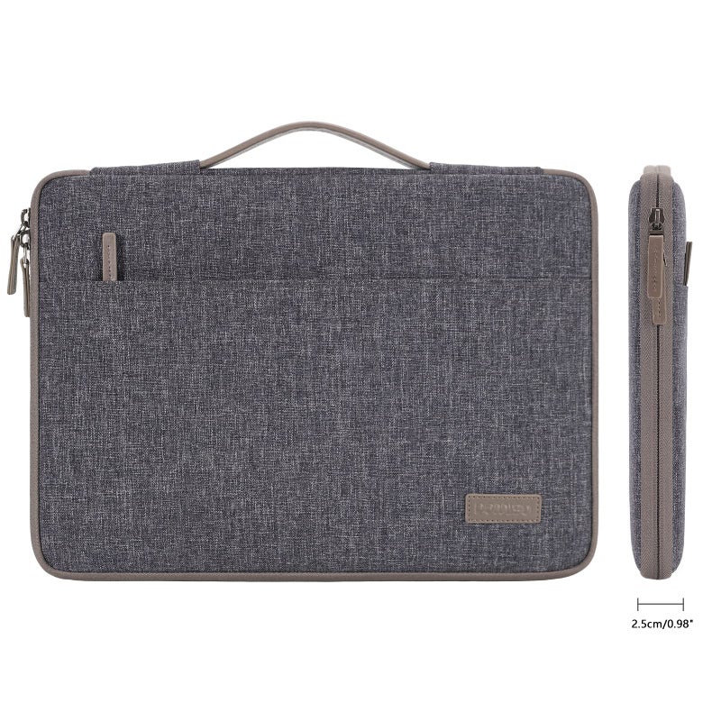 DOMISO 13 inch Laptop Sleeve Case Waterproof Carrying Bag for 12.5-13"" Notebook/13 MacBook Pro/12.9"" iPad Pro/13 MacBook Air Retina 2018/12.3"" Microsoft Surface Pro Pro 4 Pro 6 Dark Grey - Image 2